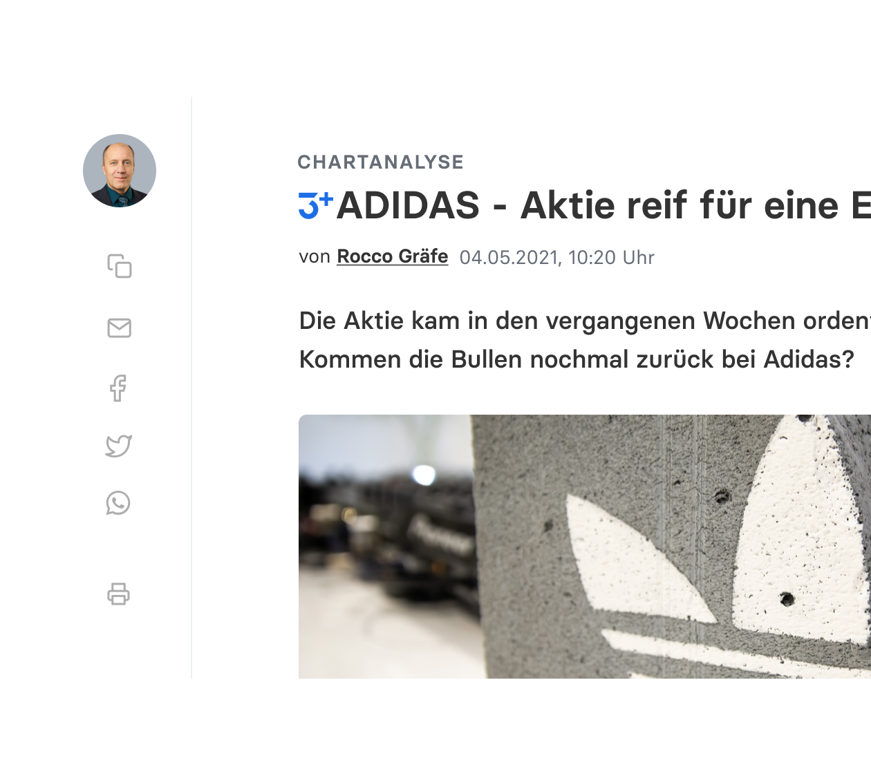 stock3 Artikel über Adidas von Rocco Gräfe