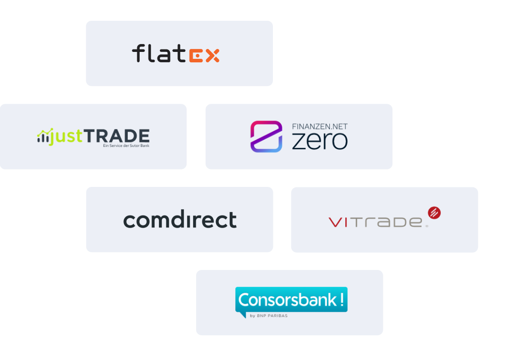 Verfügbare Broker auf stock3.com